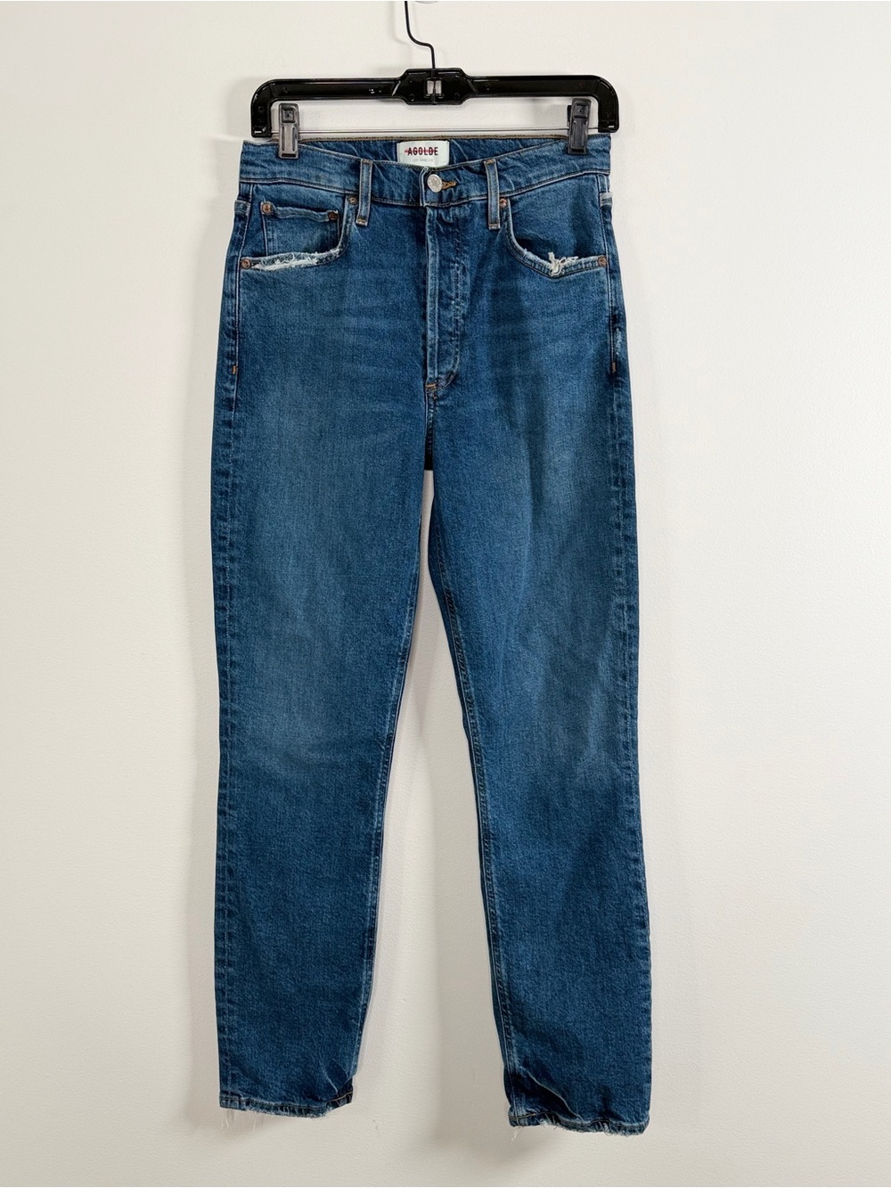 Agolde Riley Long High Rise Straight Jeans Size 26 - Picture 2 of 6